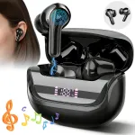 Juhtmevabad Bluetooth k&otilde;rvaklapid, veekindlad, mustad, BT5.4