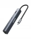 USB-C jagaja Anker PowerExpand 6-in-1, 65W PD, HDMI 4K, RJ45 Gigabit, 1x USB-C, 2x USB 3.0