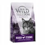 Kuiv toit t&auml;iskasvanud kassidele pardilihaga Wild Freedom Adult "Rough Storms", teraviljavaba, 2 x 6,5 kg