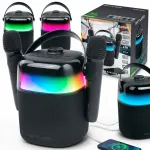 Traadita karaoke k&otilde;lar Muse kahe Bluetooth mikrofoniga, EQ, LED