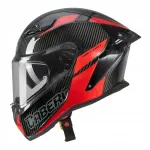 Mootorratturi kiiver Caberg Drift Evo II Carbon Nova Red L, must/hall/punane