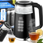 Elektriline veekeetja 1,7 l 2200 W, klaasist, temperatuuri reguleerimisega