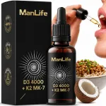 Vitamiin D3 4000 + K2 MK-7 100 &micro;g NATTO, 50 ml, 1600 tilka, MCT &otilde;li