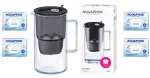 Vees filtreerimise kann Aquaphor Glass 2,5 l nelja Maxfor+ kassettidega, must