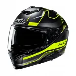 Motorratturi kiiver HJC I71 Iorix must/kollane, suurus L