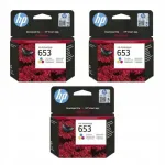 HP 653 v&auml;rvilised tindikassetid, 3 tk, 3YM74AE komplekt