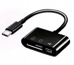 Adapter 3in1 USB-C OTG: SD, MicroSD kaartide ja USB lugeja LED-iga