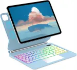 Klaviatuuri&uuml;mbris puuteplaadiga iPad Air 13 M2 2024, QWERTZ, LED-taustavalgustusega
