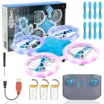 Mini droon lastele LED, 360&deg;, nelja akuga