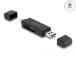 USB 5 Gbps kaardilugeja USB Type-C / Type-A, SD, Micro SD Delock 91004