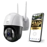 V&auml;ljas WiFi IP kaamera 5MP, PTZ p&ouml;&ouml;ratav 355&deg;, AI PIR, &ouml;ine radar