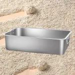 Roostevabast terasest k&otilde;rgete servadega avatud kassitualett, 36x27x10 cm