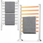 Vannitoa radiaator 2in1, vaba ja seinale paigaldatav, vertikaalne, redelilaadne, 125 W