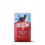 Kuivkaeratoit aktiivsetele v&auml;ikestele t&otilde;ugudele CARNILOVE l&otilde;he ja kalkunilihaga, 4 kg
