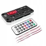 Autokasutuse MP3/WMA m&auml;ngija dekooderimoodul, punane, FM, TF kaart, USB, AUX