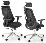 Kontoritool HALMAR GERONIMO, must, ergonoomiline, ratastel