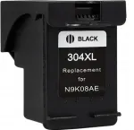 Must HP 304XL tindikassett, sobib Envy 5020/5030/5032/5055, 3720/3730/3733 printeritele