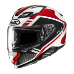 Motorratturi kiiver HJC F71 TOZZ, valge/punane
