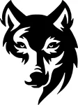 Auto kleebis &bdquo;Wolf Head&ldquo;, 15 x 11,3 cm