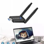 Traadita USB v&otilde;rgukaardi adapter 1300 Mbps, 5 GHz antennidega