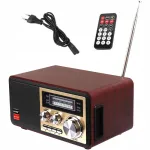 Kaasaskantav retro raadio FM, Bluetooth, puldiga, 1200mAh akuga