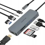 USB-C 10-pordiline Hub adapter Hopday