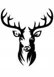 Kleebis autole v&otilde;i s&uuml;learvutile HEAD ANTLERS DEER, 18 x 16,4 cm