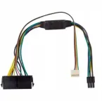 Toiteadapter ATX 24PINist kaheks 6PINiks HP 8300 Z220 Z230 ZS t&ouml;&ouml;lauale