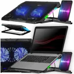Reguleeritav s&uuml;learvuti jahutusalus kuni 17", 2 USB, LED