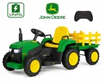 Laste traktor John Deere Farm Power 12V Peg Perego LiFePO4 akuga