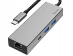 Adapter HAMA USB-C 2 x USB-A 3.2 Gen 1 ja LAN