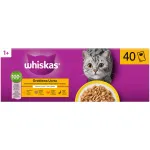 WHISKAS linnuliha-pa&scaron;tett želees kassidele, 40 tk