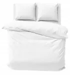 Valge puuvillane hotellipesukomplekt 140x200, 1 padjap&uuml;&uuml;r (valikuliselt 70x80, 50x70 v&otilde;i 50x60)