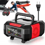 Akulaatorilaadija LCD-ekraaniga, sobib 12V/24V autodele ja mootorratastele, talve/suve režiimid