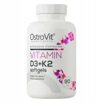 Toidulisand OstroVit Vitamiin D3 + K2, 90 kapslit