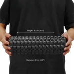 Massaažirull Everest Fitness, 30 cm, must, EVA vahtplast, s&otilde;lmedega