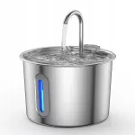 Lemmikloomade joogipudel 2,2 l vaikse USB-pumbaga, roostevaba teras, kassidele ja koertele