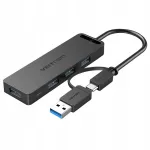 USB jagaja 5in1 Vention USB-C-st USB-A-adapteriga, USB 3.0