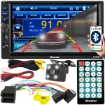 Auto raadio 2 DIN, 7&Prime;, Bluetooth, RDS, USB, Micro SD, kaameraga