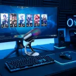 Laudmikrofon m&uuml;rasummutusega, USB &uuml;hendusega ja RGB valgustusega