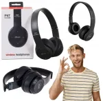 Juhtmevabad k&otilde;rvaklapid P47 mikrofoniga, Bluetooth, LED ja SD-kaardi toega