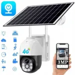 V&auml;litingimuste p&auml;ikeseenergia IP-kaamera, 3MP, 4G, SIM-kaardi toega