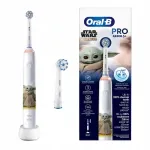 Oral-B Pro Junior Star Wars Grogu valge laste hambahari, 2 otsikut