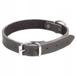Nahast koera kaelarihm Dingo, must, suurus M, 30&ndash;36 cm, laius 1,6 cm