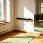Seinariiul mattide hoidmiseks reguleeritavate konksudega spordisaali mattidele