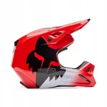 Motorratturi kiiver FOX V1 Shield Fluo punane, XL