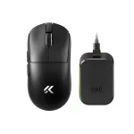 Juhtmevaba hiir MCHOSE A7 V2 Ultra Plus laadimisalusega, must
