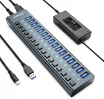 USB-jaotur ANYOYO, 16 pesaga, USB 3.1, 10 Gb/s, 90W, alumiinium