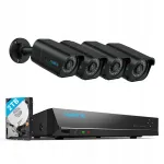 V&auml;line videovalvekaamera REOLINK 4K, 8-kanaliline, 4x 8MP, PoE, NVR ja 2TB HDD-ga