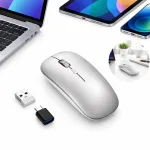 Juhtmevaba hiir Bluetooth 2.4G, vaikne, 3 DPI, Type-C, h&otilde;bedane, s&uuml;learvutile
